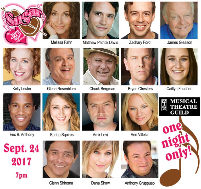 Cast headshots of Sugar with show date info