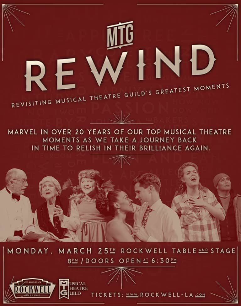 MTG Rewind poster with images of past producitons and show details