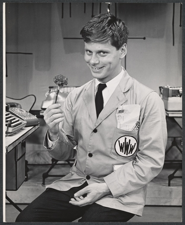 Robert Morse as Finch in original Broadway cast of How to Succeed